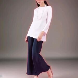 Peter Cohen Drape Front Tank Top Champagne Crepe Size Medium Silk Blouse #CB8